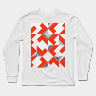 Marble Red Blocks Long Sleeve T-Shirt